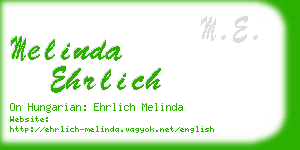 melinda ehrlich business card